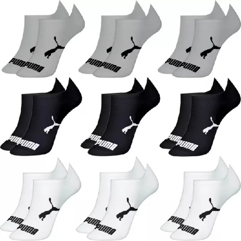 Kit 9 Pares Meias Puma Sapatilha Cano Baixo Original Algodo